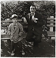 Man and a boy on a bench in Central Park, N.Y.C. , Diane Arbus  American, Gelatin silver print