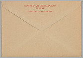 [Postcards produced for "Paperweights, Postcards, Pictures, Cannibalism", Centre d'Art Contemporain, Geneva], Louise Lawler (American, born Bronxville, New York, 1947), Printed postcards with envelope