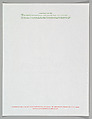 [Stationary and envelope produced for "Documenta 7: A Story", Kassel], Louise Lawler (American, born Bronxville, New York, 1947), Thermographic printed letterhead and envelope