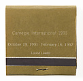["THE CHEESE STANDS ALONE" Matchbook produced for the Carnegie International 1991, Pittsburgh], Louise Lawler (American, born Bronxville, New York, 1947), Printed matchbook