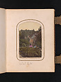 [Carte-de-visite Album of Central Park Views], Stacy&#39;s Photographic Carte de Visite (American, active 1860s), Albumen silver prints, gouache, varnish