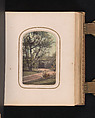 [Carte-de-visite Album of Central Park Views], Stacy's Photographic Carte de Visite (American, active 1860s), Albumen silver prints, gouache, varnish