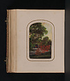 [Carte-de-visite Album of Central Park Views], Stacy&#39;s Photographic Carte de Visite (American, active 1860s), Albumen silver prints, gouache, varnish