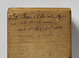[Daguerreotype Plate Box], Unknown (French), Linden wood, plated iron, iron-gall ink