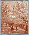 [Street Lined with Cherry Trees, Woman in Rickshaw], Adolf de Meyer  American, born France, Gelatin silver print