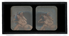 [Stereographic View of Two Nude Women], Unknown, Daguerreotype
