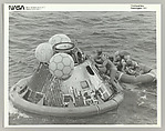 [Astronauts in Lifeboat After Apollo 11 Splashdown], National Aeronautics and Space Administration (NASA)  American, Gelatin silver print