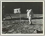 Buzz Aldrin on the Moon with the American Flag, Neil Armstrong  American, Gelatin silver print