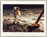 Buzz Aldrin Walking on the Surface of the Moon Near a Leg of the Lunar Module, Neil Armstrong  American, Dye diffusion thermal transfer