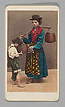 [Studio Portrait: Woman Carrying Yoke with Young Boy, Venice], Carlo Ponti (Italian, Milan 1820–1893 Venice), Albumen silver print with applied color