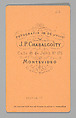 [Photo Collage: Musician Playing Triangle], Juan Pedro Chabalgoity (Uruguayan, 1848–1909), Albumen silver print, lithograph