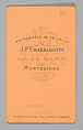 [Photo Collage: Man Holding Parcel], Juan Pedro Chabalgoity (Uruguayan, 1848–1909), Albumen silver print, lithograph