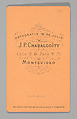 [Photo Collage: Man in Long Red Coat], Juan Pedro Chabalgoity (Uruguayan, 1848–1909), Albumen silver print, lithograph