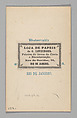 [Studio Portrait: Male Street Vendor with Barrel on Head, Brazil], Christiano Junior (Portuguese, active Argentina, 1832–1902), Albumen silver print