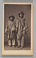 [Studio Portrait: Two Males Wearing Hats and Ponchos, Brazil], Unknown, Albumen silver print