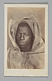 [Studio Portrait: Boy with Hood, Algeria], Unknown, Albumen silver print