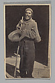 [Studio Portrait: Man with Walking Stick Begging (?)], Le Vot (French, active 1870s), Albumen silver print