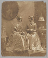 [The Artist's Wife and Daughter], Louis-Désiré Blanquart-Évrard  French, Salted paper print from paper negative