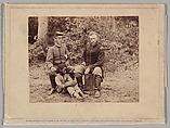 Lieutenant Washington, a Confederate Prisoner, and Capt. Custis [sic] (for Custer) U.S.A., Alexander Gardner  American, Scottish, Albumen silver print from glass negative