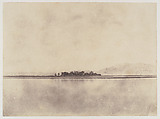 [The Nile in front of the Theban Hills], John Beasley Greene  American, Salted paper print from paper negative