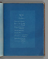 Part III Contents, Anna Atkins British, Cyanotype