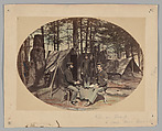 Life in Camp, 6th Corp Headquarters, Egbert Guy Fowx  American, Salted paper print from glass negative with applied color