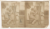 [Painter at Work in Studio], Unknown, Salted paper print