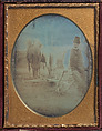 [Farmer with Plow and Team of Horses], Unknown (American), Daguerreotype