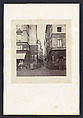 Rue Mondétour, de la rue Rambuteau, Charles Marville French, Albumen silver print from glass negative