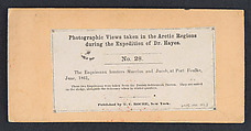 [10 Stereographic Views in the Arctic from the Hayes Expedition], Thomas C. Roche (American, 1826–1895), Albumen silver prints from glass negatives