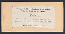 [10 Stereographic Views in the Arctic from the Hayes Expedition], Thomas C. Roche (American, 1826–1895), Albumen silver prints from glass negatives