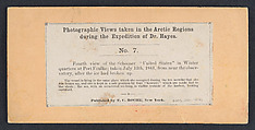 [10 Stereographic Views in the Arctic from the Hayes Expedition], Thomas C. Roche (American, 1826–1895), Albumen silver prints from glass negatives