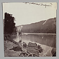 U.S. Transport in Rapids, Tennessee River/The Suck - Tennessee River below Chattanooga, looking down stream, George N. Barnard  American, Albumen silver print from glass negative
