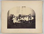Chief Quartermaster with Assistants, Camp Nelson, Kentucky, G. W. Foster American, Albumen silver print from glass negative