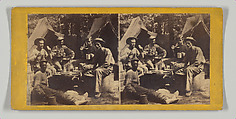 Camp Scenes, Army of the Potomac. Camp Dinner., Thomas C. Roche  American, Albumen silver print from glass negative