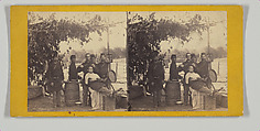 Camp Scenes, Army of the Potomac. The Amateur Barber., Thomas C. Roche American, Albumen silver print from glass negative
