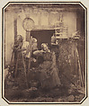 [Three Portraits in Original Exhibition Frame], Louis-Adolphe Humbert de Molard (French, Paris 1800–1874), Salted paper print
