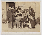 [Louis Robert, Onésipe Aguado, Olympe Aguado, Baron von Stoffel and others at the Aguado Country Estate, Grossouvre, France], Louis-Rémy Robert (French, 1810–1882), Salted paper print from paper negative