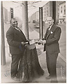 Sam Langsford and Friend Holding Grand National Fight Ticket, James Van Der Zee  American, Gelatin silver print
