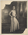 [Woman in Evening Dress in Front of Painted Backdrop], James Van Der Zee  American, Gelatin silver print