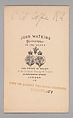 [Charles West Cope], John and Charles Watkins (British, active 1867–71), Albumen silver print