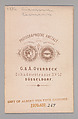 [Otto Wilhelm Eduard Erdmann], G. &amp; A. Overbeck (German, active 1860s), Albumen silver print