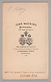 [Carl Haag], John and Charles Watkins (British, active 1867–71), Albumen silver print