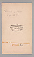 [William Jacob Hays, Sr.], Whitney & Paradise (American, active 1860s), Albumen silver print