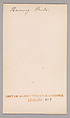 [Unknown Subject], Unknown, Albumen silver print