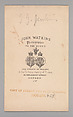 [Joseph John Jenkins], John and Charles Watkins (British, active 1867–71), Albumen silver print