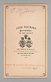 [E.B. Jones], John and Charles Watkins (British, active 1867–71), Albumen silver print