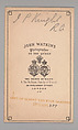 [John Prescott Knight], John and Charles Watkins (British, active 1867–71), Albumen silver print