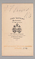 [John Frederick Lewis], John and Charles Watkins (British, active 1867–71), Albumen silver print