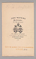 [Paul Jacob Naftel], John and Charles Watkins (British, active 1867–71), Albumen silver print